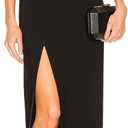 LuFeng Women's Halter Sleeveless Side High Slit Backless Maxi Dress Elegant Cocktail Party Long Dress Evening Gown, Black Small