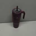 REDUCE Chiller Vacuum Insulated 40 oz Tumbler with Spill-Proof Silicone Straw - Sustainable Tritan Lid with Water Intake Markers - Soft Sit Base Travel Mug - Dishwasher Safe - Midnight Plum