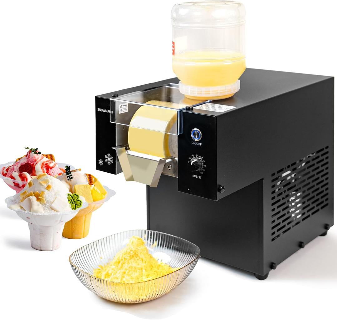 VNN Slushie Machine - 400LBS/24H Commercial Shaved Ice Machine, Snowflake Ice Machine, Instant Snowflake Ice from Your Favorite Drinks (660W)