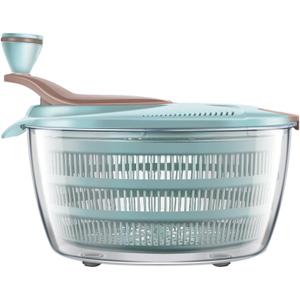 Brigii Salad Spinner, 4.24 Quart Lettuce Spinner with Double Drainage Holes, Salad Dryer for Washing, Spinning, and Draining Greens, Fruits, and Vegetables