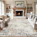 Area Rugs 10x12 Living Room - Washable Rug Modern Abstract Soft Large Neutral Non-Slip Carpet Indoor Floor Thin Carpets for Bedroom Dining Room Farmhouse Nursery Home Office  Multi Color, 10' x 12' (Rectangular)