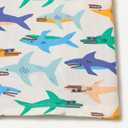 Amazon Essentials Boys Short-Sleeve T-Shirts (Large, Ivory Sharks)