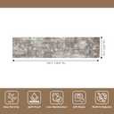 2x10 Washable Hallway Runner Rug Non-Slip Stain-Resistant Low-Pile Long Carpet Runner for Kitchen Entryway Living Room Bedroom Bathroom, Modern Abstract Neutral (Brown Beige,2x10)