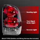 Tail Light Compatible With Chevrolet Trailblazer 2002 2003 2004 2005 2006 2007 2008 2009 without Bulb Rear Brake Taillights (Left and Right)