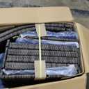 Shintenchi 3 Pieces Patio Furniture Set 3 Pieces PE Rattan Wicker Chairs with Table Outdoor Furniture for Backyard/Garden/Poolside/Outdoor Restaurant Gary Rattan with Blue Cushion