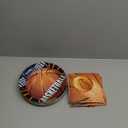 Umigy 100 Pcs Basketball Plates and Napkins Party Supplies Basketball Tableware Dinner Lunch Dessert Appetizer for Kids Boys Baby Shower Birthday Sport Party Decor Serves 50(Classic Style)