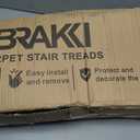 Brakki Bullnose Carpet Stair Treads, Stair Treads for Wooden Steps, 14pcs | Non Slip and Washable, Stair Rug for Indoor Runner and Pets, Soft Edging Staircase Protectors, L29.5" x W9.5", Cream White