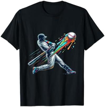 Baseball Player Drip T-Shirt, M