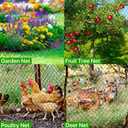Bird Netting for Chicken Coop - 50x50ft Poultry Netting Over Chicken Run & Chicken Pen, Heavy Duty 2.4 Mesh Garden Net for Blueberry Bushes, Fruit Trees and Vegetable Against Birds, Deer, Squirrels