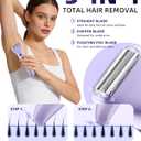 Ufree Bikini Trimmer Electric Razors for Women, Rechargeable Pubic Body Hair Trimmer Electric Shaver for Legs Body Hair, Bikini Shaver IPX7 Waterproof, Gifts for Women, Purple