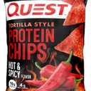 Quest Nutrition Tortilla Style Chips, Hot & Spicy, 19g of High Protein, 4g Net Carbs, Gluten Free, 1.1 Ounce (Pack of 12)