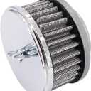 KIPA Chrome Air Cleaner Filter 4" x 2" assembly Fits for carburetor with 2 5/8" or 2 5/16" neck diameter Washable 7151 4354 1489 6475 4790