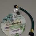 Darnassus PVC Garden Hose 1/2 Inch, Flexible Water Hose with Male and Female Fittings, No Leaking, Heavy Duty, for Household, Outdoors, Lawns, Patio (1 FT, Green, Plastic Fittings)