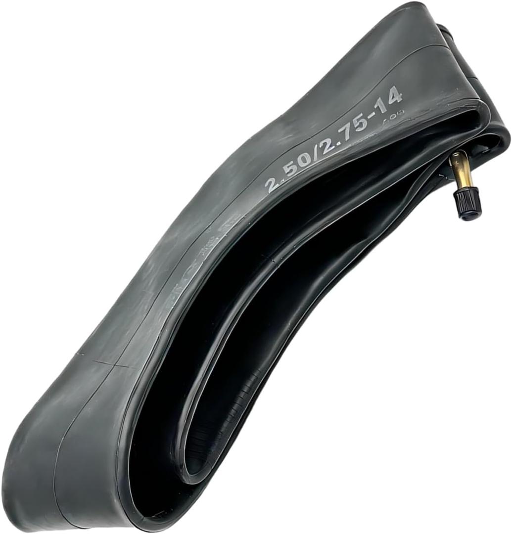 2.50/2.75-14" Motorcycle Inner Tube, Heat-Resistant Aging-Resistant Inner Tubes, Thickened Sealed Vehicle Tire Replacement Parts, Universal for Dirt Pit Bike Motorcycle Off Road (Black)