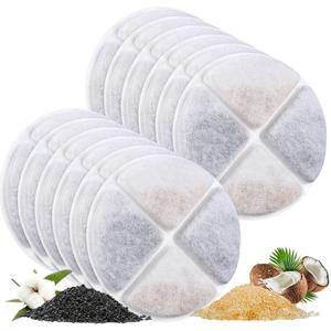 12 Pack Cat Water Fountain Filters, Filter Replacement Compatible with 101oz Cat Pet Water Fountains