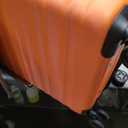 Amazon Basics 26" Hardside Medium Checked Luggage, Expandable Hardshell Suitcase with Wheels, Scratch-Resistant Surface, Four Multi-directional Wheels, Orange