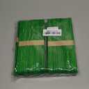 200PCS Wood Craft Sticks Green  8 Inch Jumbo Popsicle Canes Flat for Crafts Wooden Canes Green for DIY Food Grade Popsicle Sticks