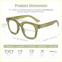 Madison Avenue Oversized Blue Light Blocking Glasses for Women Fashion Blue Light Blockers Anti Eyestrain & UV Protection Computer Eyeglasses (Olive Green)