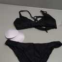 ZAFUL Women's Tie Back Padded High Cut Bralette Bikini Set Two Piece Swimsuit, US 6