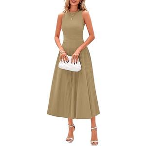 PRETTYGARDEN Dresses for Women Midi Sleeveless A Line, Size M