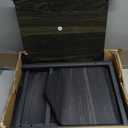 Furnulem 5 Drawer Black Dressers for Bedroom 2 Tier Shelf Storage Small Fabric Dresser for Closet Sturdy Metal Frame Modern Style Storage Cabinets Organization Units for Hallway Rooms, Black