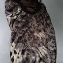Jumbo Satin Cap Curly Hair Bonnet for Sleeping (X-Large, Black Leopard)