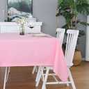 FOLINS&HOME Pink Square Tablecloth 54 x 54 Wrinkle Free Waterproof Polyester Table Cloths, Spillproof Heavy Duty and Washable Table Cover for Party, Banquet, Indoor and Outdoor-Rectangle/Oblong