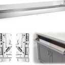 1 Set 31 Inch Stainless Steel Sink Drawer Tip Out Tray Kit Include Tip-Out Sink Trays and Hinges Large Pull Out Storage Organizer for Kitchen Bathroom Base Cabinets