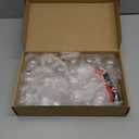 24 Christmas Fillable Balls,8 Styles Clear Plastic Fillable Ornaments with Screw Off Cap and Ribbons, 50ml Removable Top Hanging Ball Crafting DIY Christmas Ornaments for Xmas Tree Holiday Decor