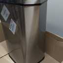 iTouchless 13 Gallon Patented Sensor Trash Can with Lid & Odor Filter, Original Inventor 50L Automatic Kitchen Garbage Bin, Fingerprint-Proof Stainless Steel, Pet-Proof Lock, Soft-Close, Silver