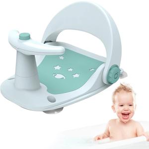 Baby Bathtub Seat | Non-Slip Foldable Baby Bath Chair,Bath Tub Chair with Water Spray Button, Baby Bathtub Seat, Baby Tub Seat, Newborn Gift for 6-18 Months Babies