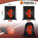 Grneric 18 Pcs Basketball Party Favor Bags Drawstring Bags Bulk Candy Goodie Bag Basketball Themed Presents for Sports Teams