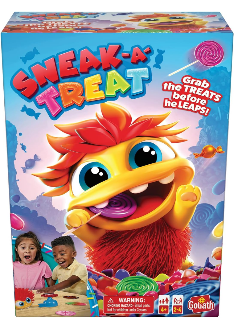 Goliath Sneak-A-Treat Game - Grab The Treats Before The Candy Critter Leaps! - Preschool Game, Ages 4 and Up, 2-4 Players