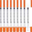 U-100 Syringes with Needle - 31G 1cc 5/16 Inch(8mm) Disposable Syringe, Individual Wrapped, 30PACK (1CC 31G 5/16"-30PACK)