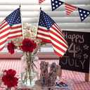 12x18 Inch American Flags on Stick - Patriotic American Flags for Outside, USA Stick Flag Perfect for Independence Day, Memorial Day, 4th of July Decorations (12)
