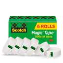Scotch Magic Tape, Invisible, Home Office Supplies and Back to School Supplies for College and Classrooms, 6 Rolls