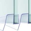Sliding Shower Door Bottom Seal, 2 PCS 3/8" x 36" Sliding Shower Door Sweep for 3/8 Inch Glass, Frameless Glass Door Seal Strip Stop Shower Leaks and Create a Water Barrier