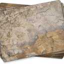 Pimpernel Earth Slate Collection Placemats | Set of 4 | Heat Resistant Mats | Cork-Backed Board | Hard Placemat Set for Dining Table | Measures 15.7” x 11.7”