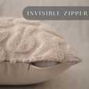 DFXSZ Easter Pillow Covers 18x18 inch Easter Decoration Beige Rabbit Soft Plush Faux Fur Jacquard Throw Pillows for Bedroom Sofa Holiday Festivals Home Decor FHJ-013C18