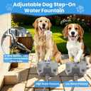 Outdoor Dog Water Fountain, Paw Activated Pet Water Dispenser, Step On Dog Sprinkler, Dog Drinking Station for Medium Large Dogs, Yard & Garden - Hose Connected, No Tank Design