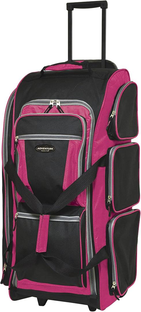 Travelers Club Xpedition 30 Inch Multi-Pocket Upright Rolling Duffel Bag