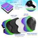Wemfg Kids Protective Gear Set Knee Pads for Kids 3-14 Years Toddler Knee and Elbow Pads with Wrist Guards 3 in 1 for Skating Cycling Bike Rollerblading Scooter