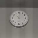 AKCISOT Atomic 10 Inch Wall Clock Analog Clocks for Indoor Kitchen, Battery Operated Clock for Bedroom Office Classroom Living Room(Silver)