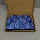 TIASUSAN Travel Mini American Mahjong Set, Mahjong Game Set with 166 White Tiles (0.8"), Complete Set with 4 Racks, and Thickened Blue Printed MahJongg Tiles Bag, Portable Travel Mahjongg Set