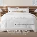 Bedsure White Bed Comforter Full, Breathable Mellow Marshmallow Comforter, 4 Pieces Prewashed Soft Bedding Set for All Seasons Use, Includes 1 Duvet Cover, 1 Comforter, 2 Pillow Shams