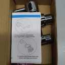 Brass Shower Arm Diverter Valve for Handheld Shower Head and Fixed Spray Head G1/2 3 Way Universal Bathroom System Component Replacement Part, Polished Chrome