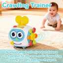 MoraBaby Robot Musical Busy Cube for Toddlers 1-3 Years Old, Montessori 6-in-1 Activity Cube with Lights & Sounds, Wheels for Tummy Time & Crawling Training, Birthday Gifts for Baby boy & Girl