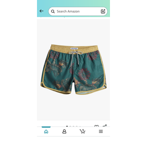 Maamgic Mens Boys Short 80s 90s Vintage Swim Trunks with Mesh Lining Quick Dry Swim Suits Board Shorts Size, Floral Deep Blue, XL