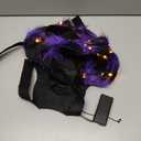 Camlinbo 24 LED Spider Dog Halloween Costume for Small Medium Large Dogs, Furry Spider with LED Lights Puppy Pet Costume Outfits Clothes Funny Halloween Costume Party Cosplay (Orange)