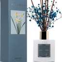 Cocorrna Premium Reed Diffuser Set with Preserved Baby's Breath & Cotton Stick Cashmere Vanilla | 6.7oz Scent Fragrance Oil Diffuser for Bedroom Bathroom Home Dcor (Flower/6.7 Ounce/1pack)